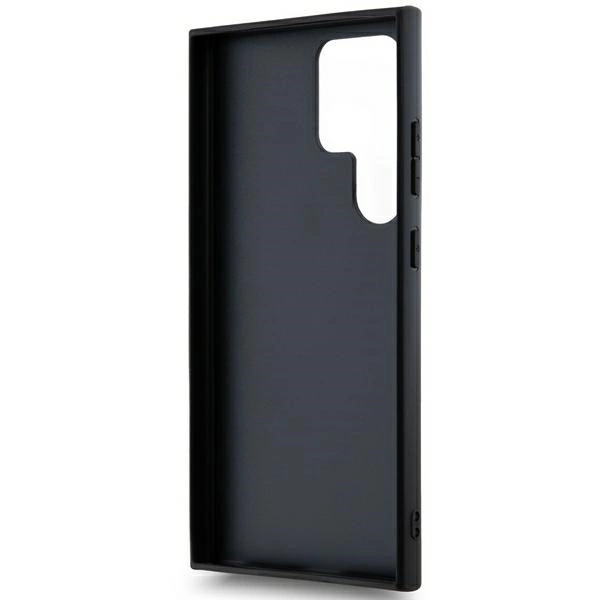 DKNY Leather Mono Stripe & Metal Logo case for Samsung Galaxy S24 Ultra - blackeng