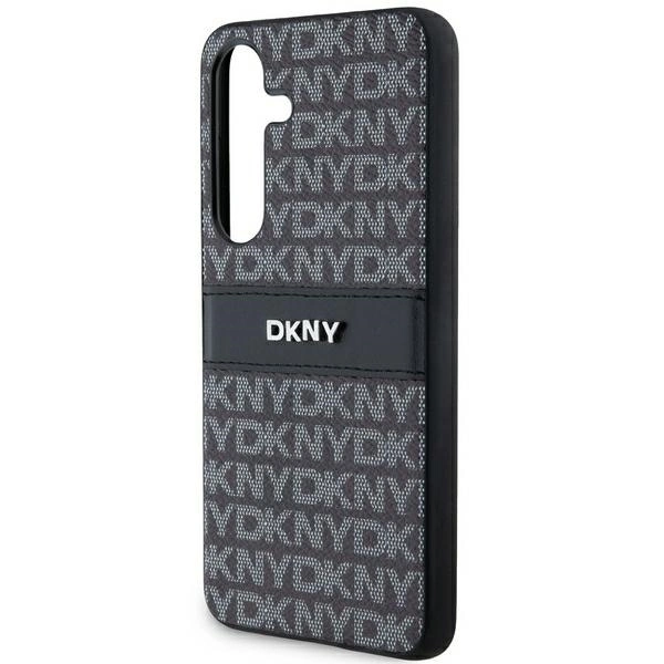 DKNY Leather Mono Stripe & Metal Logo case for Samsung Galaxy S24+ - blackeng