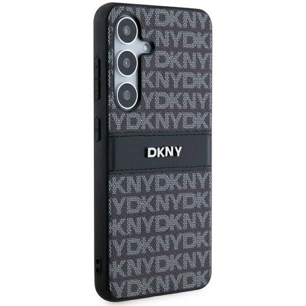 DKNY Leather Mono Stripe & Metal Logo case for Samsung Galaxy S24 - blackeng