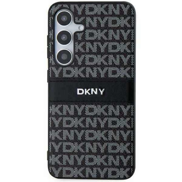 DKNY Leather Mono Stripe & Metal Logo case for Samsung Galaxy S24 - blackeng