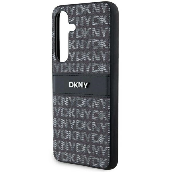 DKNY Leather Mono Stripe & Metal Logo case for Samsung Galaxy S24 - blackeng
