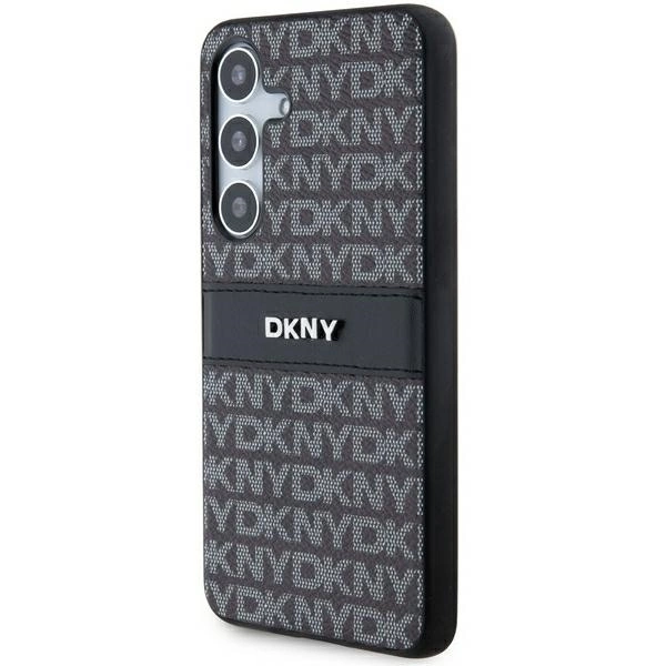 DKNY Leather Mono Stripe & Metal Logo case for Samsung Galaxy S24 - blackeng