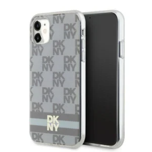 DKNY IML Checkered Mono Pattern & Printed Stripes MagSafe case for iPhone 11 / Xr - beigeeng