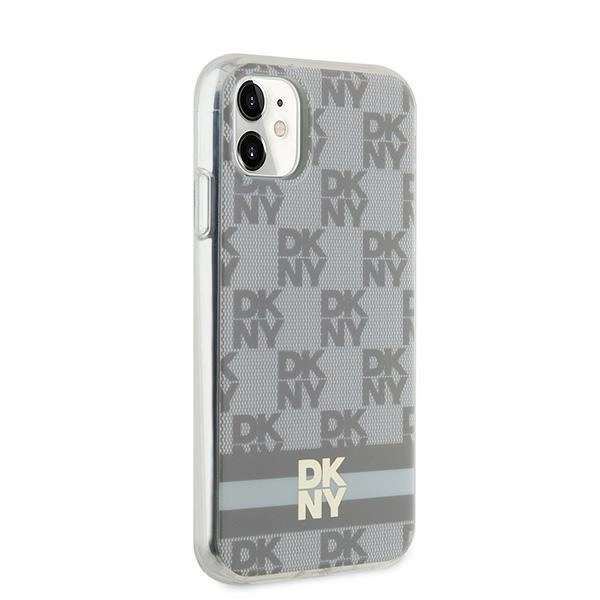 DKNY IML Checkered Mono Pattern & Printed Stripes MagSafe case for iPhone 11 / Xr - beigeeng
