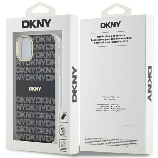 DKNY IML Mono & Stripe MagSafe case for iPhone 11 / Xr - blackeng