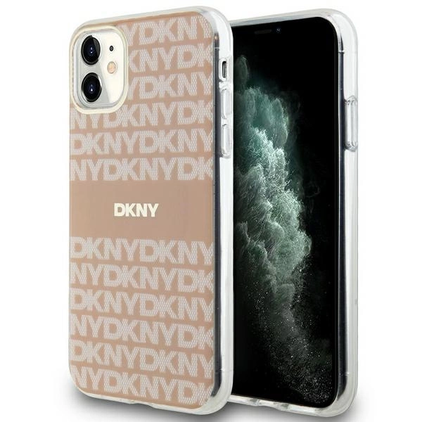 DKNY IML Mono & Stripe MagSafe case for iPhone 11 / Xr - pinkeng