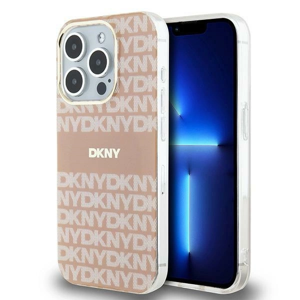 DKNY IML Mono & Stripe MagSafe case for iPhone 13 Pro Max - pinkeng