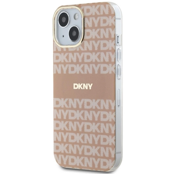 DKNY IML Mono & Stripe MagSafe case for iPhone 15 / 14 / 13 - pinkeng