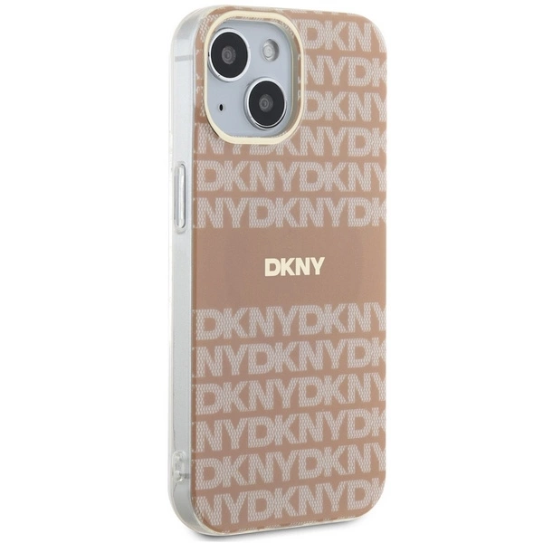 DKNY IML Mono & Stripe MagSafe case for iPhone 15 / 14 / 13 - pinkeng