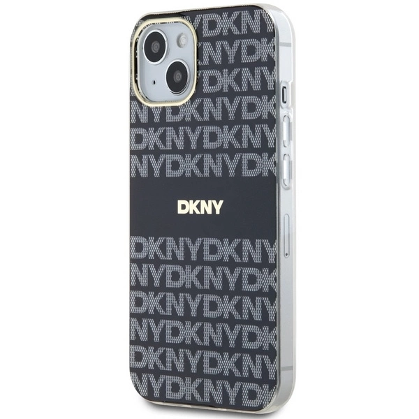 DKNY IML Mono & Stripe MagSafe Case for iPhone 15 Plus / 14 Plus - Blackeng