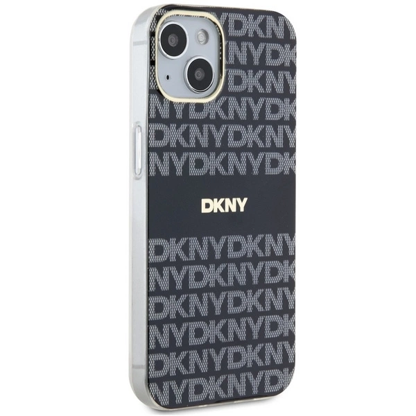 DKNY IML Mono & Stripe MagSafe Case for iPhone 15 Plus / 14 Plus - Blackeng