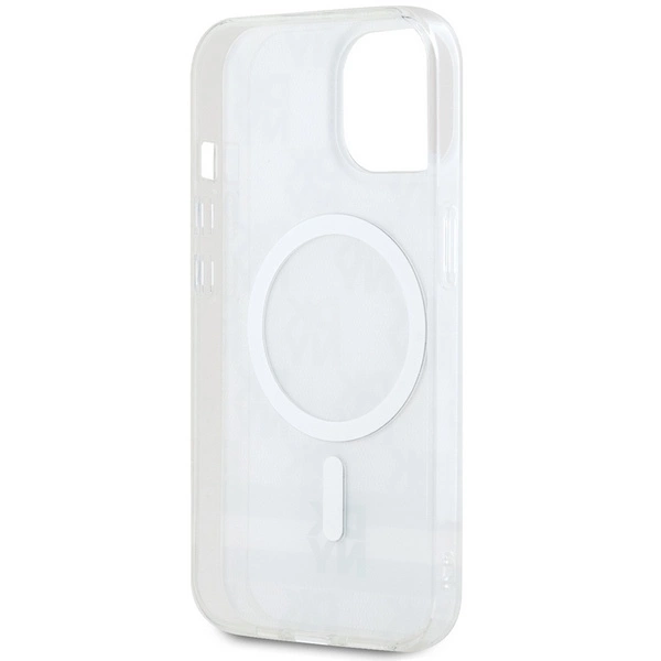 DKNY IML Checkered Mono Pattern & Printed Stripes MagSafe case for iPhone 15 / 14 / 13 - beigeeng