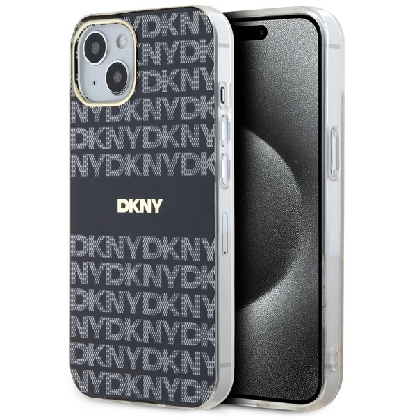 DKNY IML Mono & Stripe MagSafe Case for iPhone 15/14/13 - Blackeng