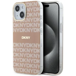 DKNY IML Mono & Stripe MagSafe case for iPhone 15 / 14 / 13 - pinkeng