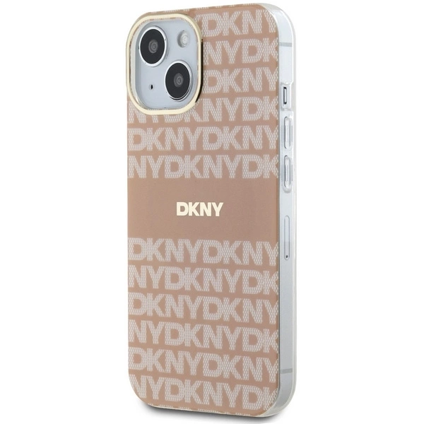 DKNY IML Mono & Stripe MagSafe case for iPhone 15 / 14 / 13 - pinkeng