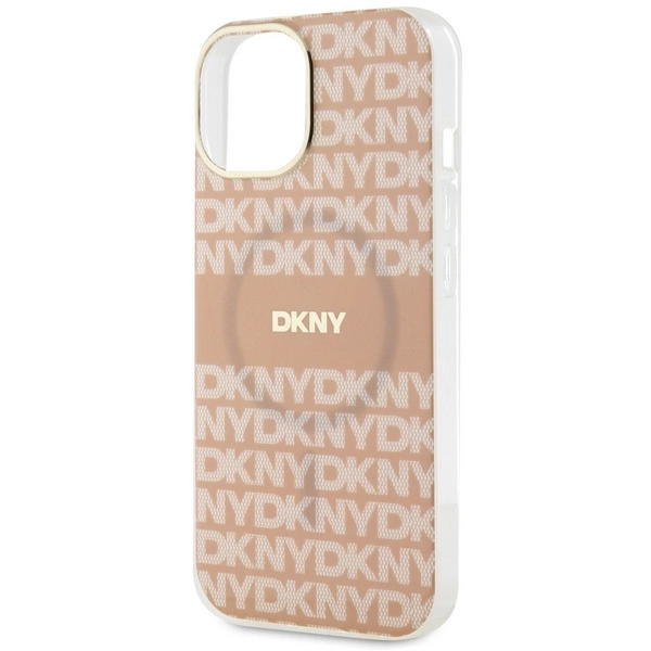 DKNY IML Mono & Stripe MagSafe case for iPhone 15 / 14 / 13 - pinkeng