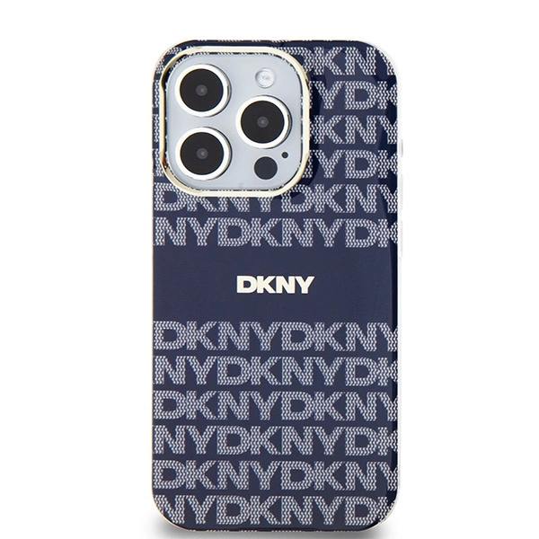 DKNY IML Mono & Stripe MagSafe case for iPhone 15 Pro Max - blueeng