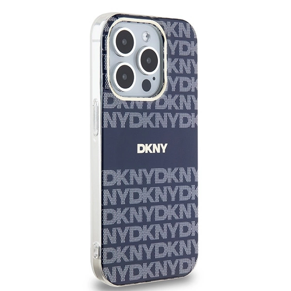 DKNY IML Mono & Stripe MagSafe case for iPhone 15 Pro Max - blueeng