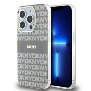 DKNY IML Mono & Stripe MagSafe case for iPhone 15 Pro Max - beigeeng