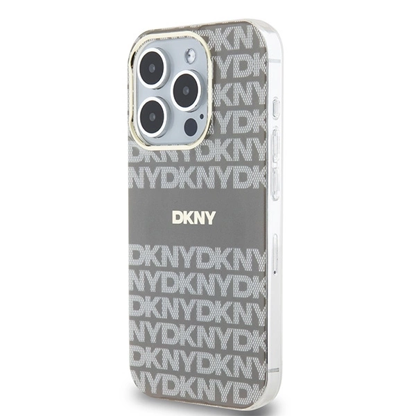 DKNY IML Mono & Stripe MagSafe case for iPhone 15 Pro Max - beigeeng