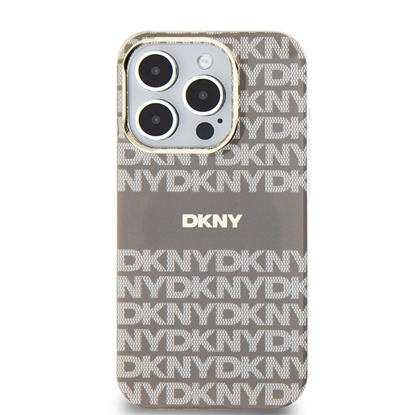DKNY IML Mono & Stripe MagSafe case for iPhone 15 Pro Max - beigeeng