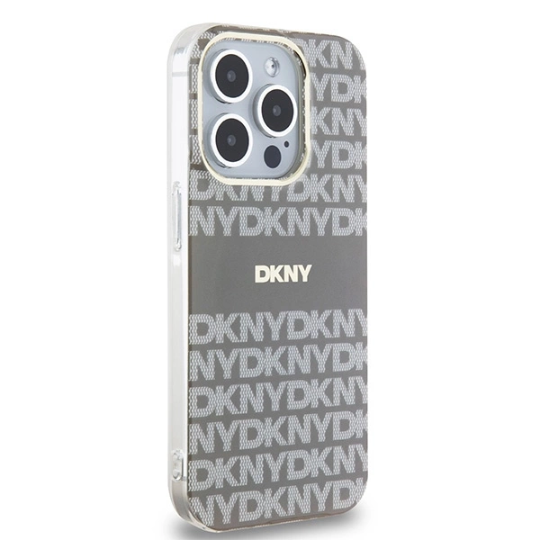 DKNY IML Mono & Stripe MagSafe case for iPhone 15 Pro Max - beigeeng