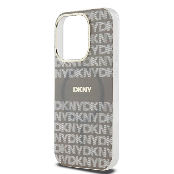 DKNY IML Mono & Stripe MagSafe case for iPhone 15 Pro Max - beigeeng