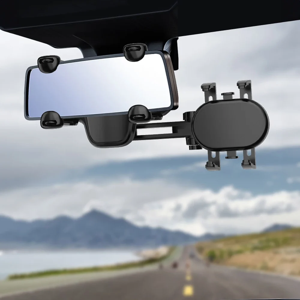 Car Phone Holder for Rearview Mirror - Blackeng