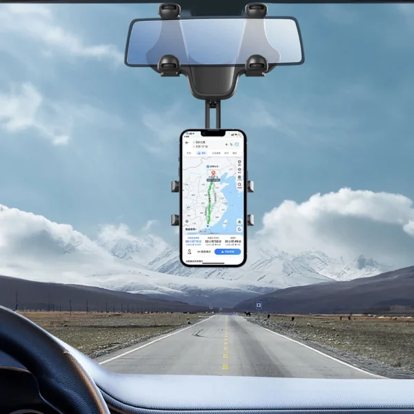 Car Phone Holder for Rearview Mirror - Blackeng