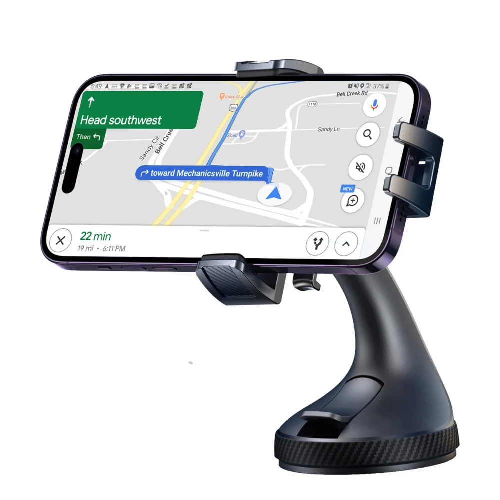 Joyroom JR-OK6 clamp phone holder for glass - blackeng