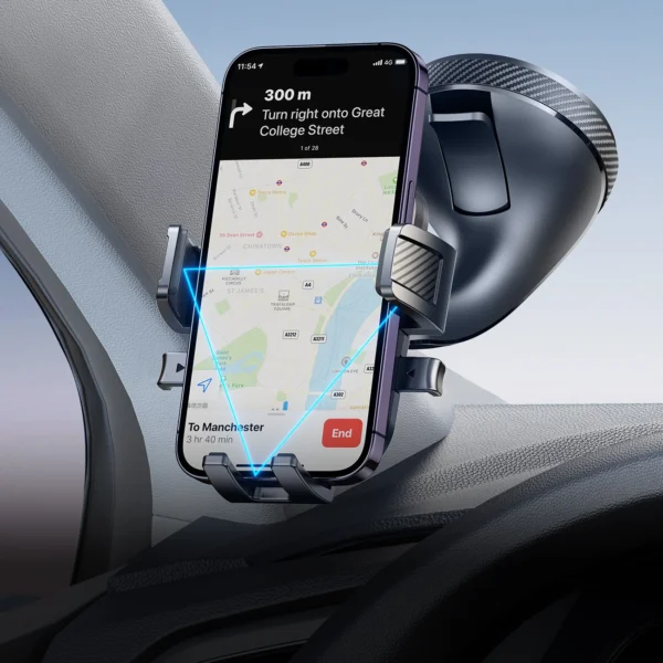 Joyroom JR-OK6 clamp phone holder for glass - blackeng