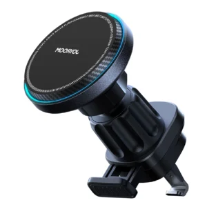 Joyroom car phone holder with wireless charger (MagSafe compatible) with air vent fan - black (JR-ZS387)eng