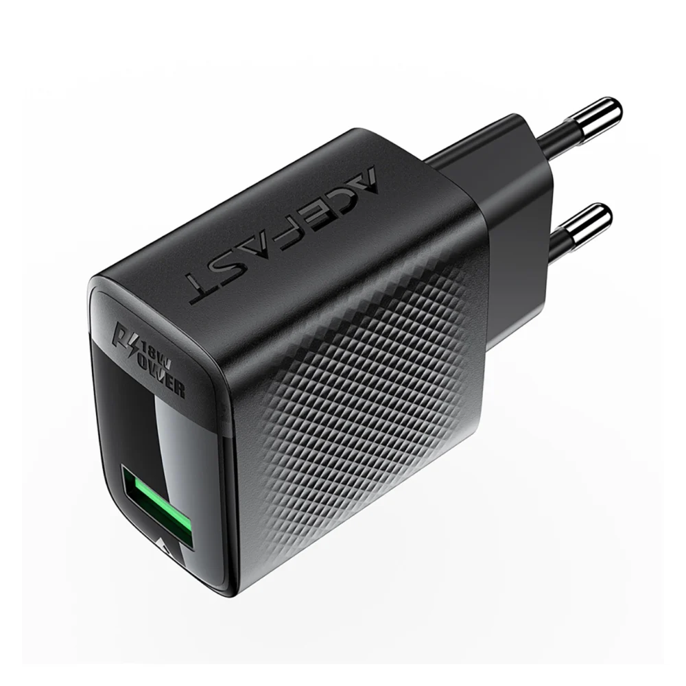 Acefast A90 Charger GaN USB-A QC 18W - Blackeng