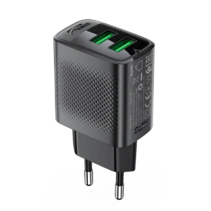 Acefast A86 mains charger 2x USB-A 12W - blackeng