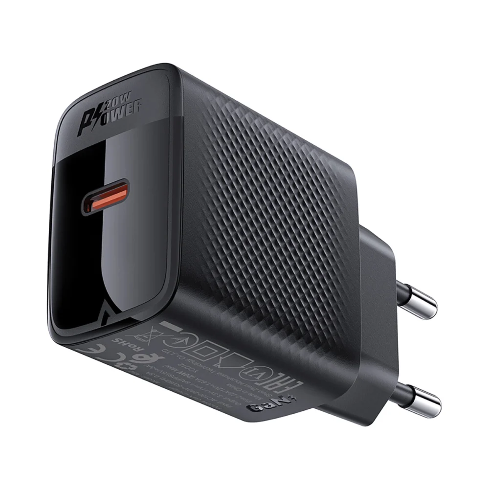 Acefast A82 Charger Network GaN USB-C PD 20W - Blackeng