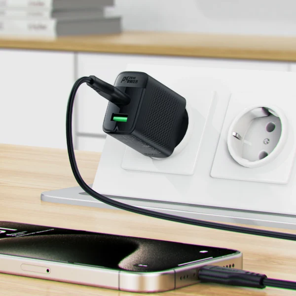 Acefast A78 Charger Network GaN USB-A / USB-C PD 20W - Blackeng
