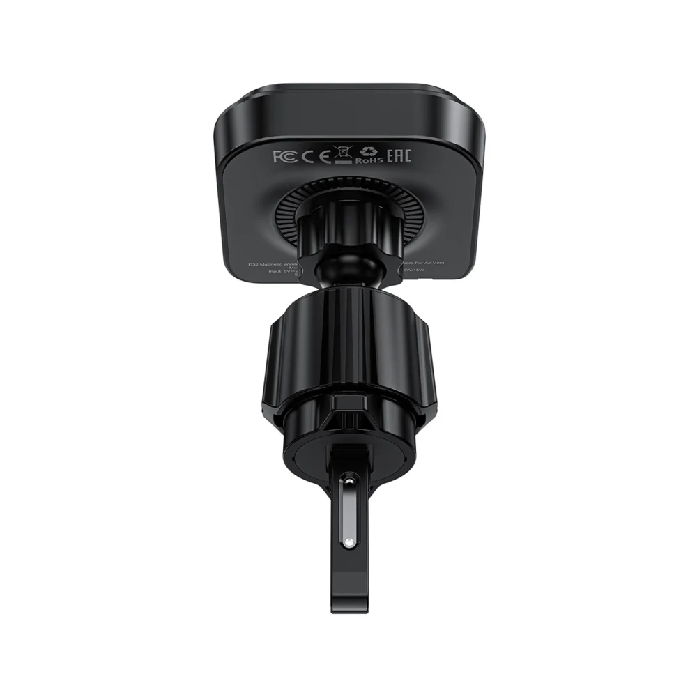 Acefast D32 Magnetic Air Vent Holder with 15W Inductive Charger with Retractable USB-C Cable - Blackeng