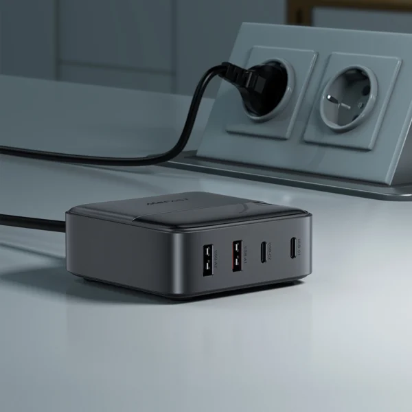 Acefast Z6 Charger Network GaN Desktop 2x USB-A / 2x USB-C PD 65W - Blackeng