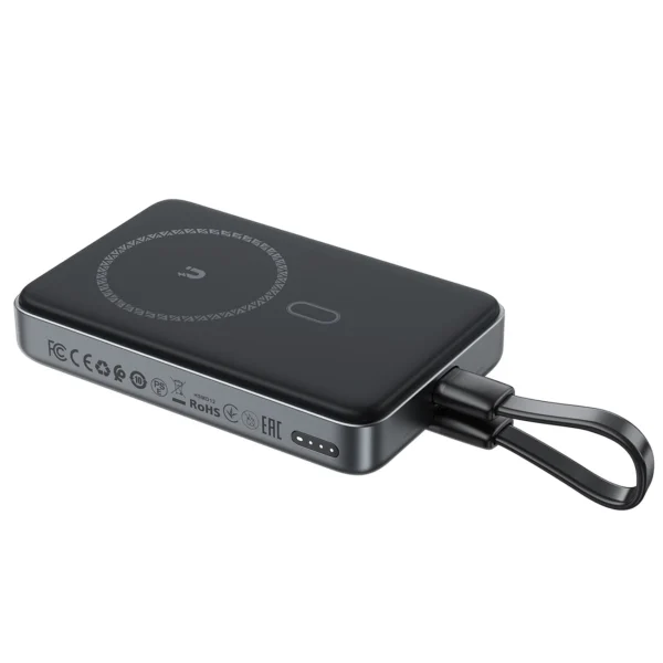 Powerbank Acefast M10 Magnetic 2x USB-C PD 30W with 15W Inductive Charging and USB-C Cable - Blackeng