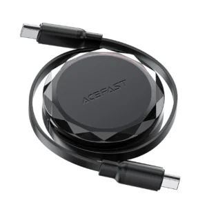 Acefast C13-03 USB-C - USB-C 60W Cable Retractable - Blackeng