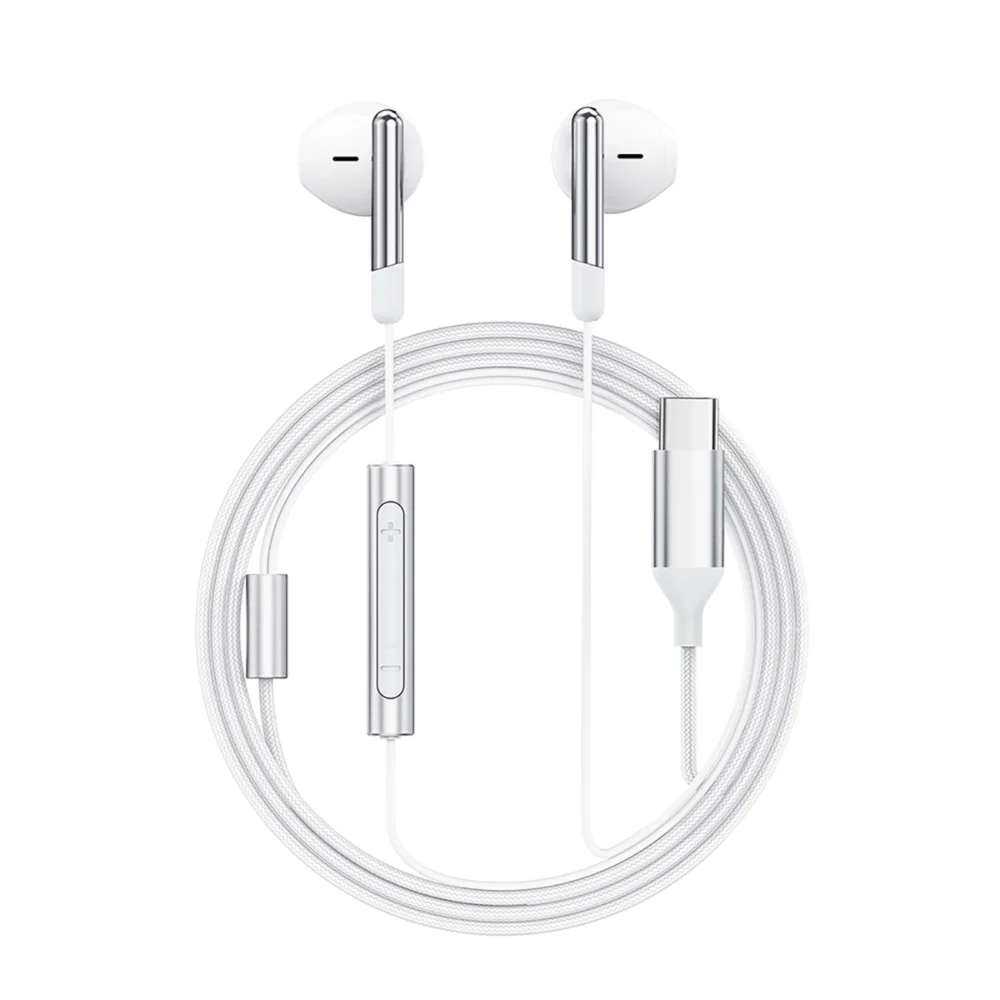 Acefast L3 Wired USB-C Headphones with Microphone - Whiteeng