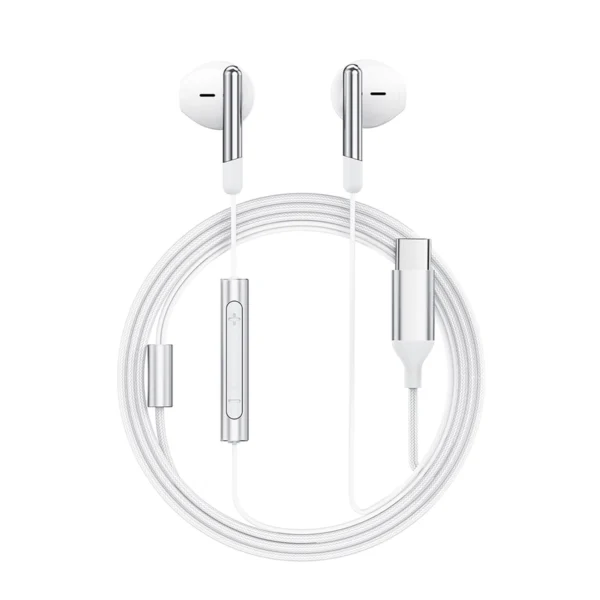 Acefast L3 Wired USB-C Headphones with Microphone - Whiteeng