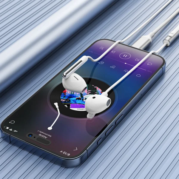 Acefast L3 Wired USB-C Headphones with Microphone - Whiteeng