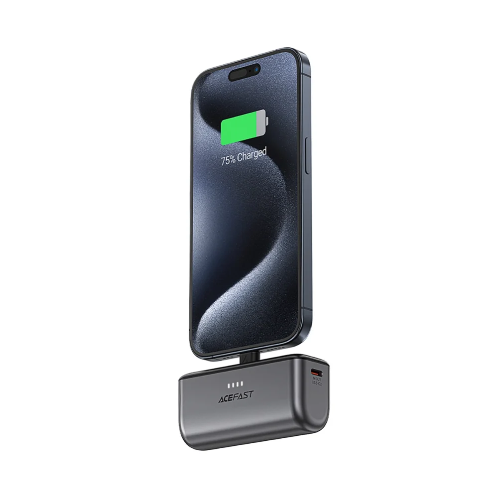 Powerbank Acefast M9 5000mAh USB-C (male) / USB-C (female) PD 20W - blackeng