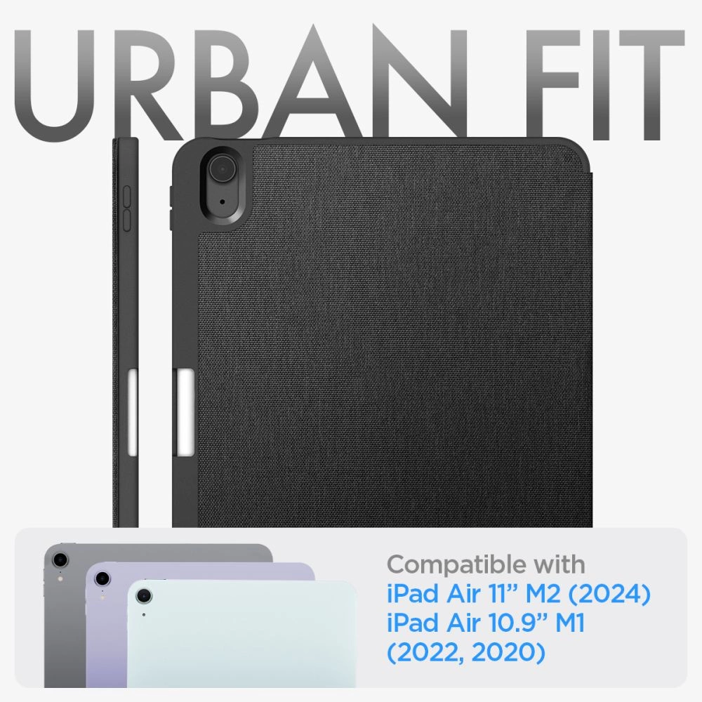 Spigen Urban Fit Case for iPad Air 10.9'' 4/5 2020-2022 / 11.6'' 2024 - Blackeng