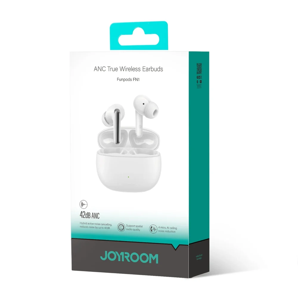 Joyroom Funpods JR-FN1 wireless in-ear TWS Bluetooth 5.4 ANC ENC headphones - whiteeng