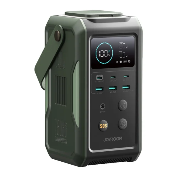 Powerbank Joyroom JR-PBF10 75000mAh 100W 3x USB-C 3x USB-A with foldable flashlight and handle - greeneng