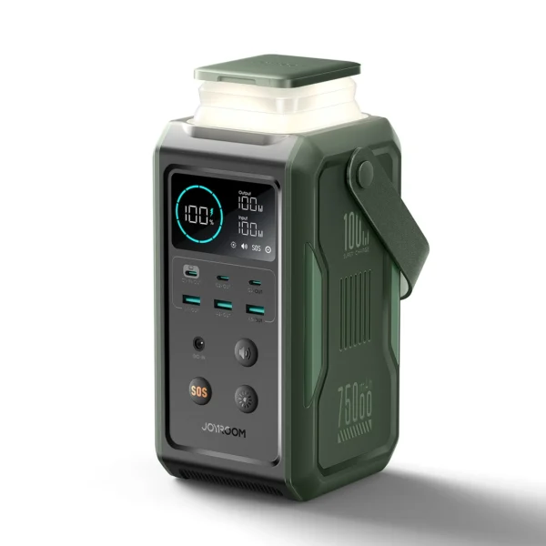 Powerbank Joyroom JR-PBF10 75000mAh 100W 3x USB-C 3x USB-A with foldable flashlight and handle - greeneng