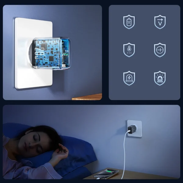 Joyroom JR-TCF20 USB-C PD 20W network charger - blackeng