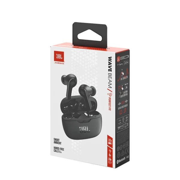 JBL Wave Beam wireless in-ear headphones Bluetooth 5.2 IP54 IPX2 - blackeng